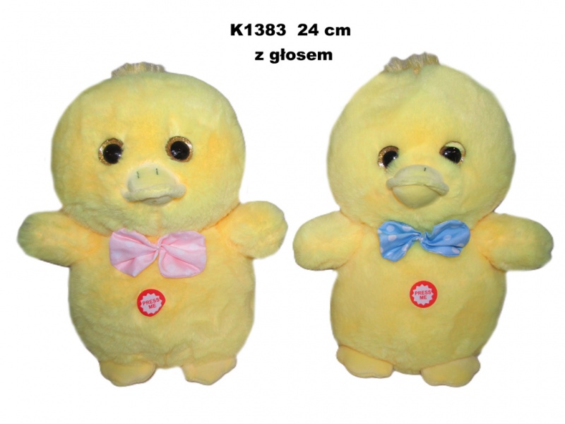 KACZKA GŁOS 24 CM K1383, Maskotki, Zabawki