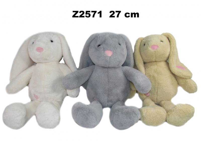 ZAJĄC 3 KOL 27CM Z2571, Maskotki, Zabawki