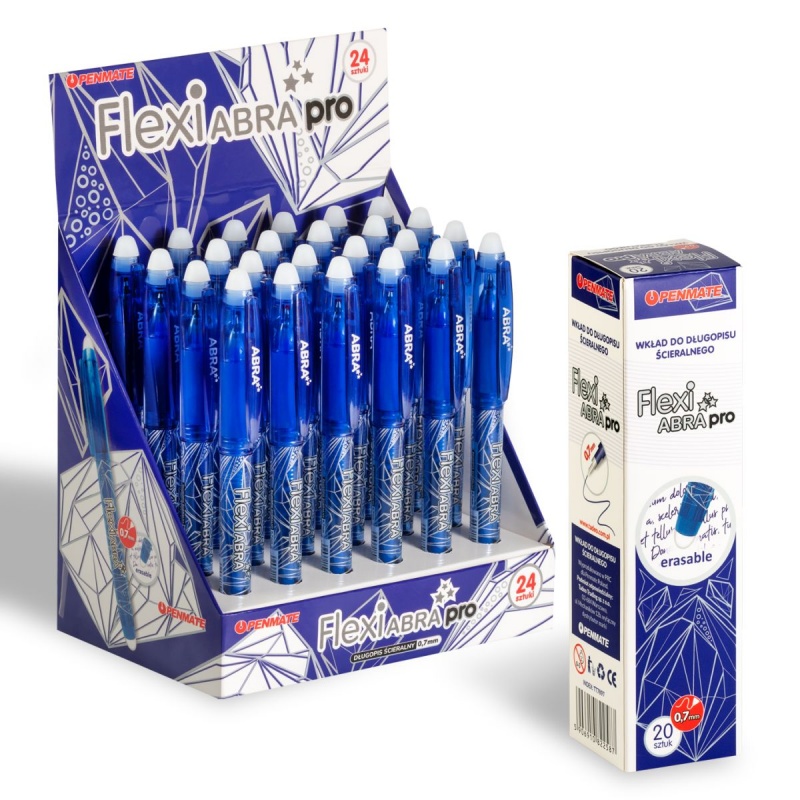PENMATE ZESTAW PROM.FLEXI ABRA PRO 24szt.+20WKŁ., Długopisy, Art. do pisania i korygowania