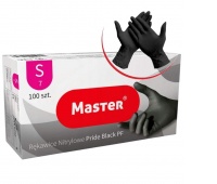 RĘKAWICE NITRYL.DIAGNOST.BEZPUD. "S" /100/ CZARNE, Rękawice, Ochrona indywidualna