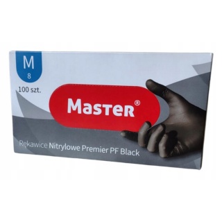 RĘKAWICE NITRYL.DIAGNOST.BEZPUD. "M" /100/ CZARNE, Rękawice, Ochrona indywidualna