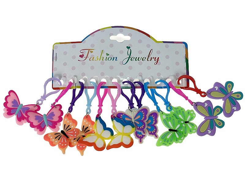 BRELOK*50 PRZYWIESZKA MOTYL, Breloki, Zabawki