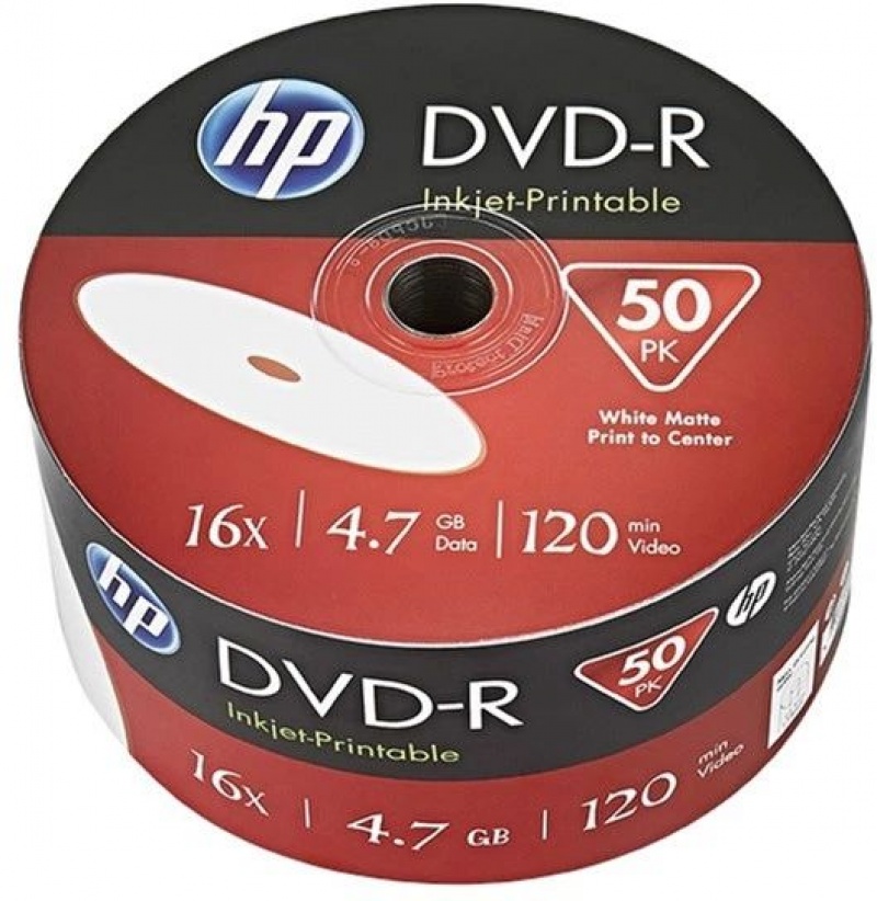 PŁYTA HP DVD-R PRINTABLE 69302 /50/, Nośniki danych, Akcesoria komputerowe