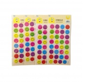 NAKLEJKA LRI 22x10 KOLOROWE UŚMIECHY XHC, Naklejki, Art. kreatywne