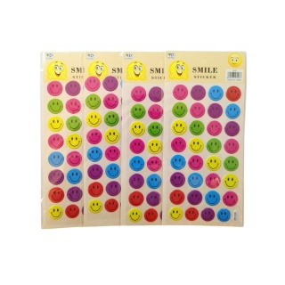 NAKLEJKA LRI 22x10 KOLOROWE UŚMIECHY XHC, Naklejki, Art. kreatywne