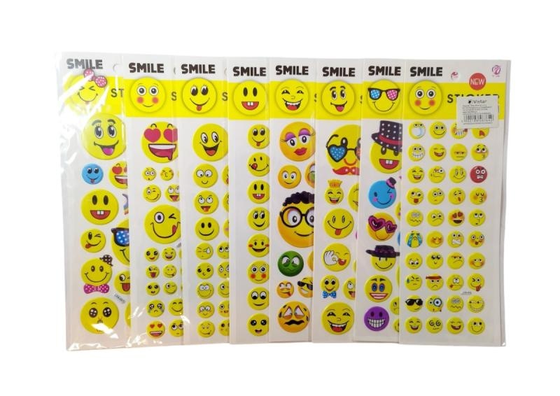 NAKLEJKA LXA 27,5x10 UŚMIECH, Naklejki, Art. kreatywne