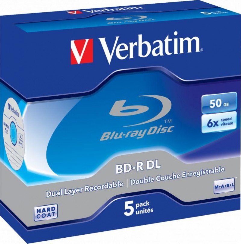 PŁYTA BD-R VERBATIM 50GB SLIM, Nośniki danych, Akcesoria komputerowe