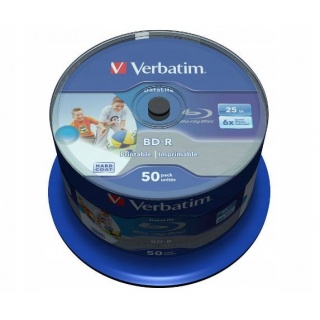 PŁYTA BD-R 25GB VERBATIM PRINTABLE /50/, Nośniki danych, Akcesoria komputerowe