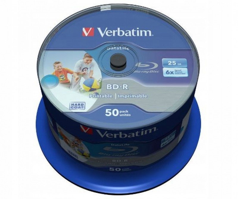 PŁYTA BD-R 25GB VERBATIM PRINTABLE /50/, Nośniki danych, Akcesoria komputerowe