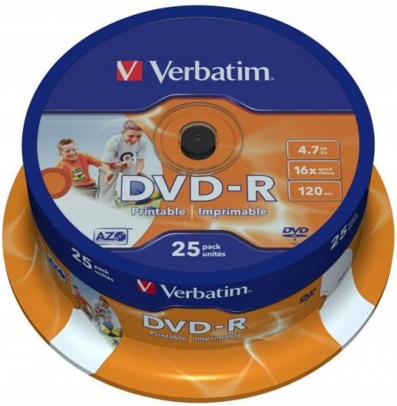 PŁYTA DVD-R PRINTABLE VERBATIM /25/ 43538, Nośniki danych, Akcesoria komputerowe