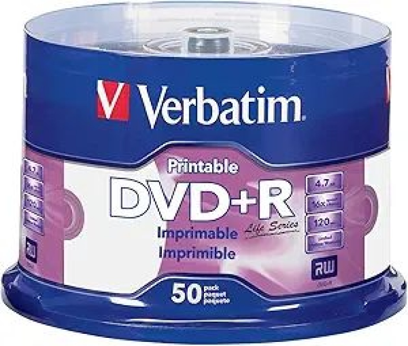 PŁYTA DVD+R 4,7GB VERBATIM PRINTABLE 98492 /50/, Nośniki danych, Akcesoria komputerowe
