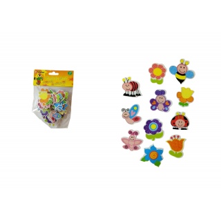 ART. KREATYWNY SAMOPRZYLEPNY OWADY/KWIATY, Naklejki, Art. kreatywne