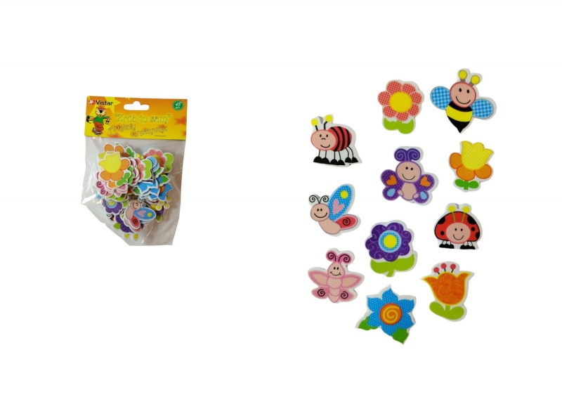 ART. KREATYWNY SAMOPRZYLEPNY OWADY/KWIATY, Naklejki, Art. kreatywne