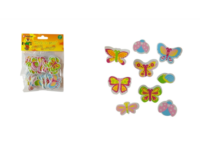 ART. KREATYWNY SAMOPRZYLEPNY MOTYLE/KWIATY, Naklejki, Art. kreatywne