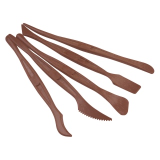 Szpatułki modelarskie JOVI, 5 szt., mix kształt&oacute;w, brązowe, Produkty kreatywne, Artykuły szkolne