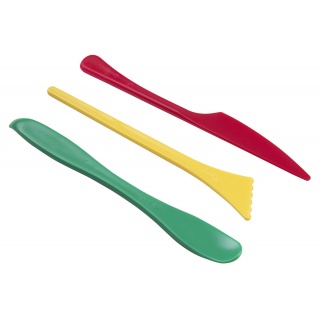 Szpatułki modelarskie JOVI, 3 szt., mix kształt&oacute;w, mix kolor&oacute;w, Produkty kreatywne, Artykuły szkolne