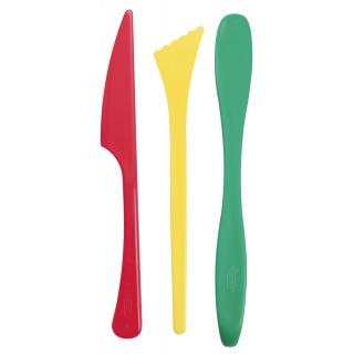 Szpatułki modelarskie JOVI, 3 szt., mix kształt&oacute;w, mix kolor&oacute;w, Produkty kreatywne, Artykuły szkolne