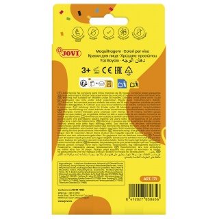 Farby do malowania twarzy JOVI, 6x8ml, mix kolor&oacute;w, Produkty kreatywne, Artykuły szkolne