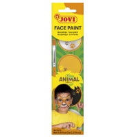 Face paints JOVI Animal, 3x8ml, with brush and sponge, mix of colours