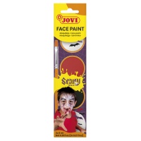 Face paints JOVI Scary, 3x8ml, with brush and sponge, mix of colours