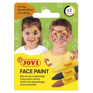 Kredki do malowania twarzy JOVI Animal, 3x5,6g, 3 szt., mix kolor&oacute;w, Produkty kreatywne, Artykuły szkolne
