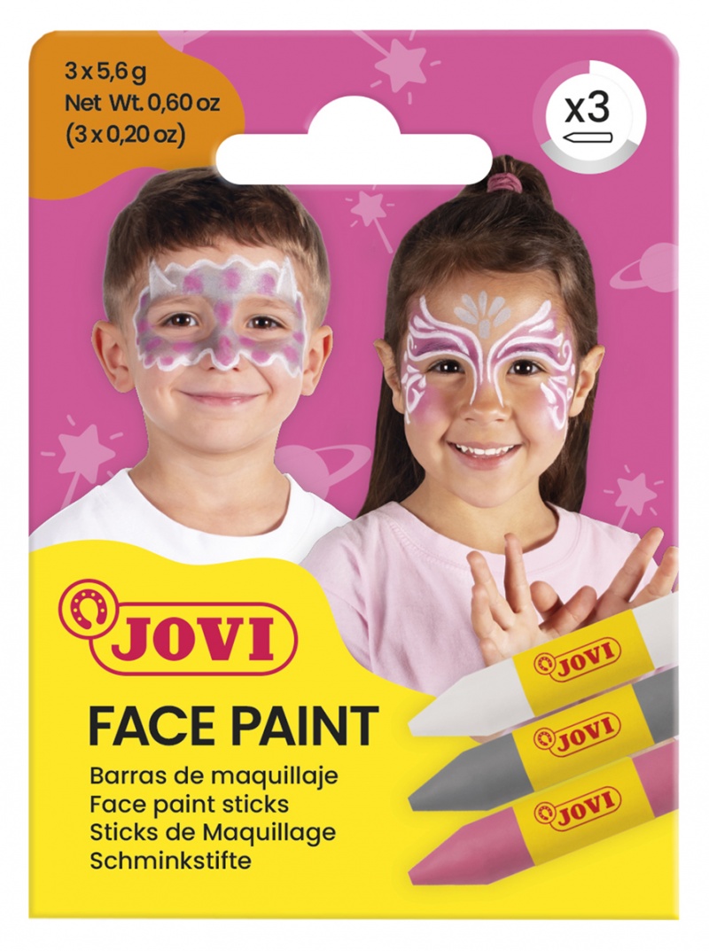 Kredki do malowania twarzy JOVI Fantasy, 3x5,6g, 3 szt., mix kolor&oacute;w, Produkty kreatywne, Artykuły szkolne