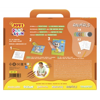 Zestaw do malowania piaskiem JOVI Play&Fun, zwierzęta, Produkty kreatywne, Artykuły szkolne