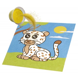 Zestaw do malowania piaskiem JOVI Play&Fun, zwierzęta, Produkty kreatywne, Artykuły szkolne