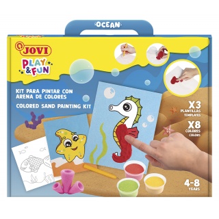 Zestaw do malowania piaskiem JOVI Play&Fun, ocean, Produkty kreatywne, Artykuły szkolne