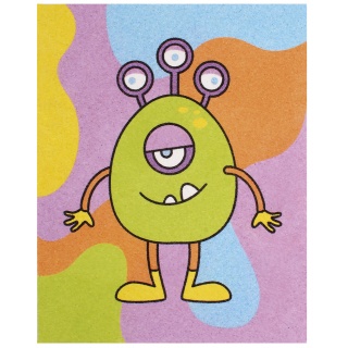 Zestaw do malowania piaskiem JOVI Play&Fun, potwory, Produkty kreatywne, Artykuły szkolne