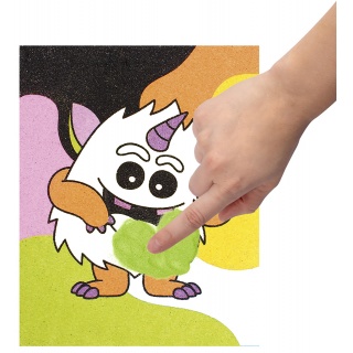 Zestaw do malowania piaskiem JOVI Play&Fun, potwory, Produkty kreatywne, Artykuły szkolne