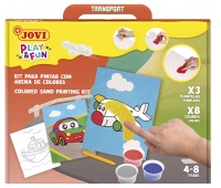 Zestaw do malowania piaskiem JOVI Play&Fun, pojazdy, Produkty kreatywne, Artykuły szkolne