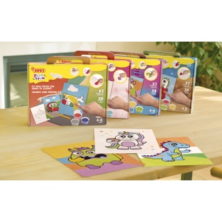 Zestaw do malowania piaskiem JOVI Play&Fun, pojazdy, Produkty kreatywne, Artykuły szkolne