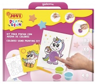 Zestaw do malowania piaskiem JOVI Play&Fun, jednorożce, Produkty kreatywne, Artykuły szkolne