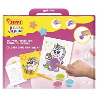 Zestaw do malowania piaskiem JOVI Play&Fun, jednorożce, Produkty kreatywne, Artykuły szkolne