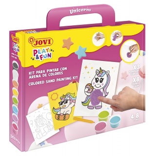 Zestaw do malowania piaskiem JOVI Play&Fun, jednorożce, Produkty kreatywne, Artykuły szkolne