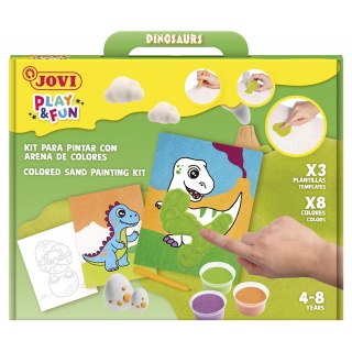 Zestaw do malowania piaskiem JOVI Play&Fun, dinozaury, Produkty kreatywne, Artykuły szkolne