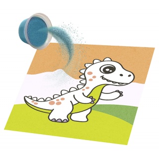 Zestaw do malowania piaskiem JOVI Play&Fun, dinozaury, Produkty kreatywne, Artykuły szkolne