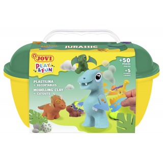 Zestaw plasteliny JOVI Play&Fun, dinozaury, Produkty kreatywne, Artykuły szkolne