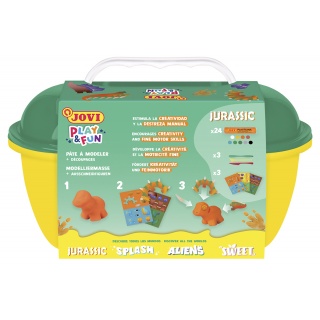 Zestaw plasteliny JOVI Play&Fun, dinozaury, Produkty kreatywne, Artykuły szkolne