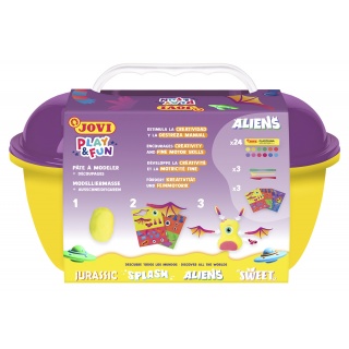 Zestaw plasteliny JOVI Play&Fun, kosmici, Produkty kreatywne, Artykuły szkolne