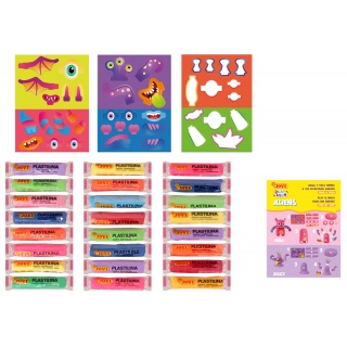 Zestaw plasteliny JOVI Play&Fun, kosmici, Produkty kreatywne, Artykuły szkolne