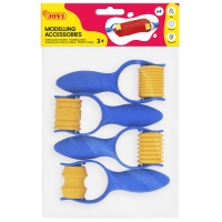 Wałki do mas plastycznych JOVI, 4 szt., mix kształt&oacute;w, mix kolor&oacute;w, Produkty kreatywne, Artykuły szkolne