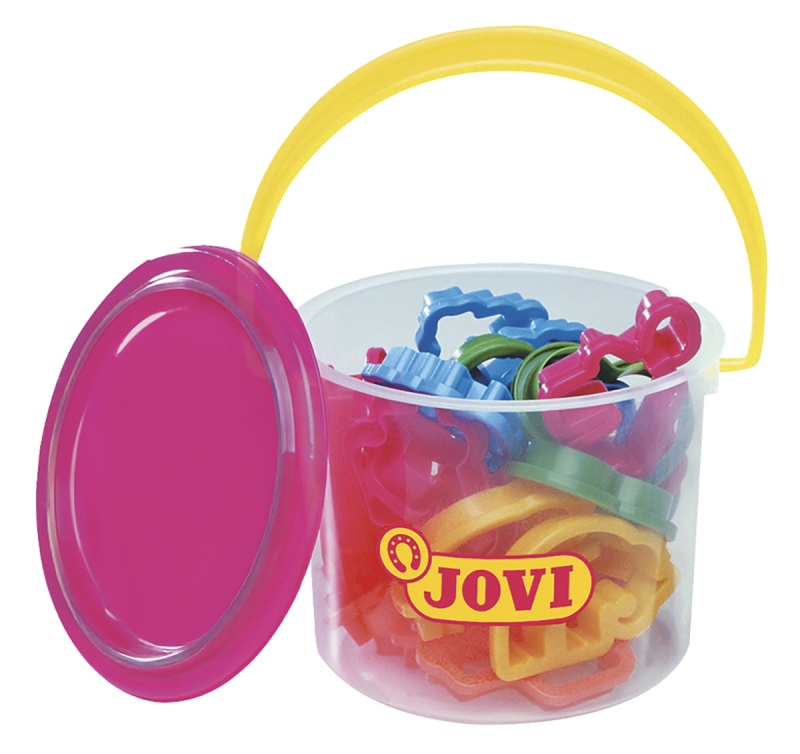 Wiaderko z foremkami do plasteliny JOVI, 24 szt., mix kolor&oacute;w, Produkty kreatywne, Artykuły szkolne