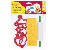 Akcesoria do modelowania JOVI, z wałkiem, 12 szt., mix kolor&oacute;w, Produkty kreatywne, Artykuły szkolne