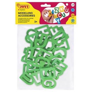 Akcesoria do modelowania JOVI Literki, 26 szt., zielone, Produkty kreatywne, Artykuły szkolne