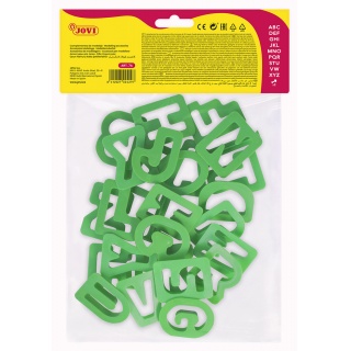 Akcesoria do modelowania JOVI Literki, 26 szt., zielone, Produkty kreatywne, Artykuły szkolne