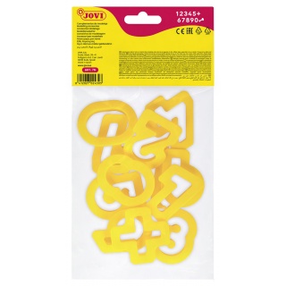 Akcesoria do modelowania JOVI Cyferki, 12 szt., ż&oacute;łte, Produkty kreatywne, Artykuły szkolne