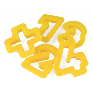 Akcesoria do modelowania JOVI Cyferki, 12 szt., ż&oacute;łte, Produkty kreatywne, Artykuły szkolne