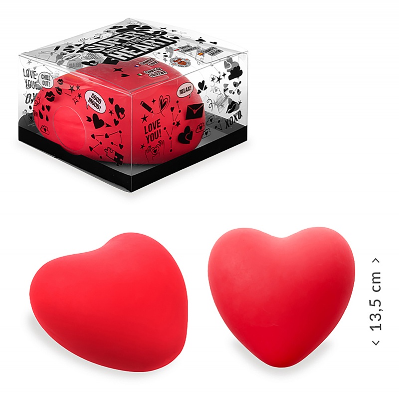 Gniotek antystresowy serce XXL TRENDHAUS TJA, czerwony, Gry i zabawki, Gadżety